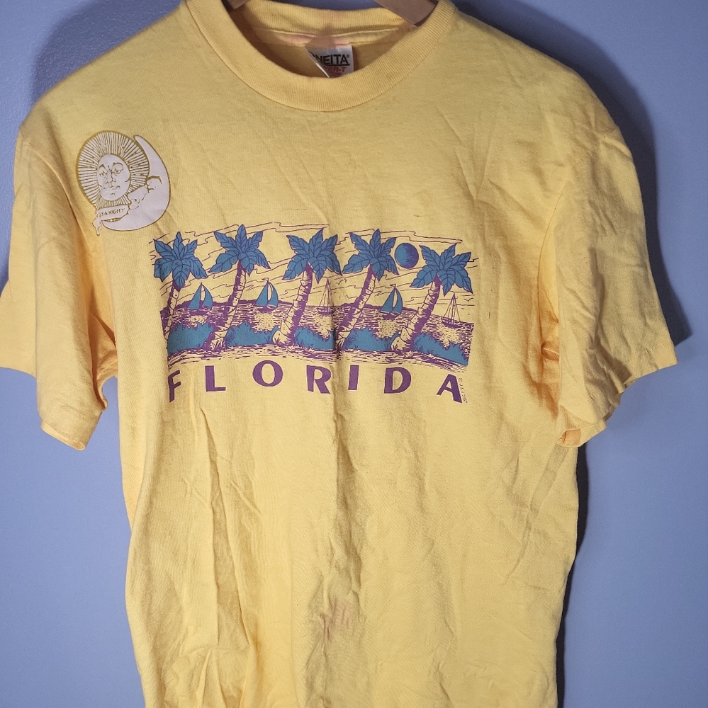 Vintage Single Stich Florida Tee Oneita Tag Men Size M USA Made